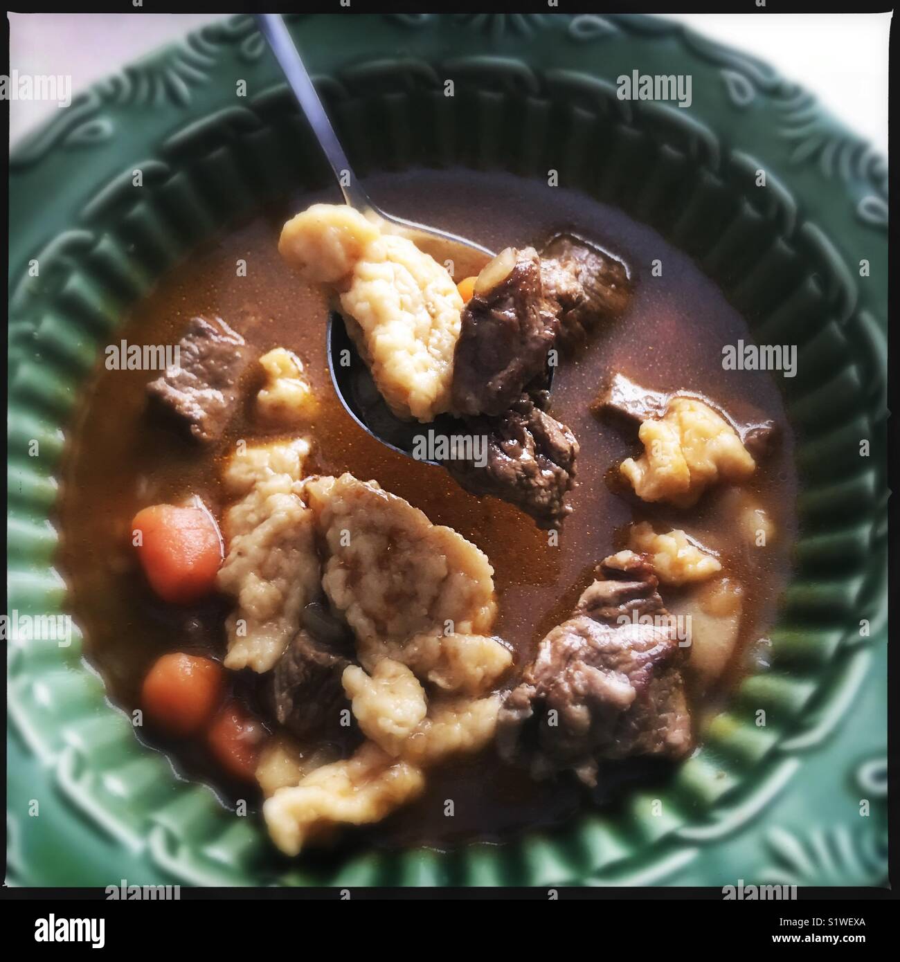 Goulash hongrois fait maison - Image de stock capturée avec un smartphone