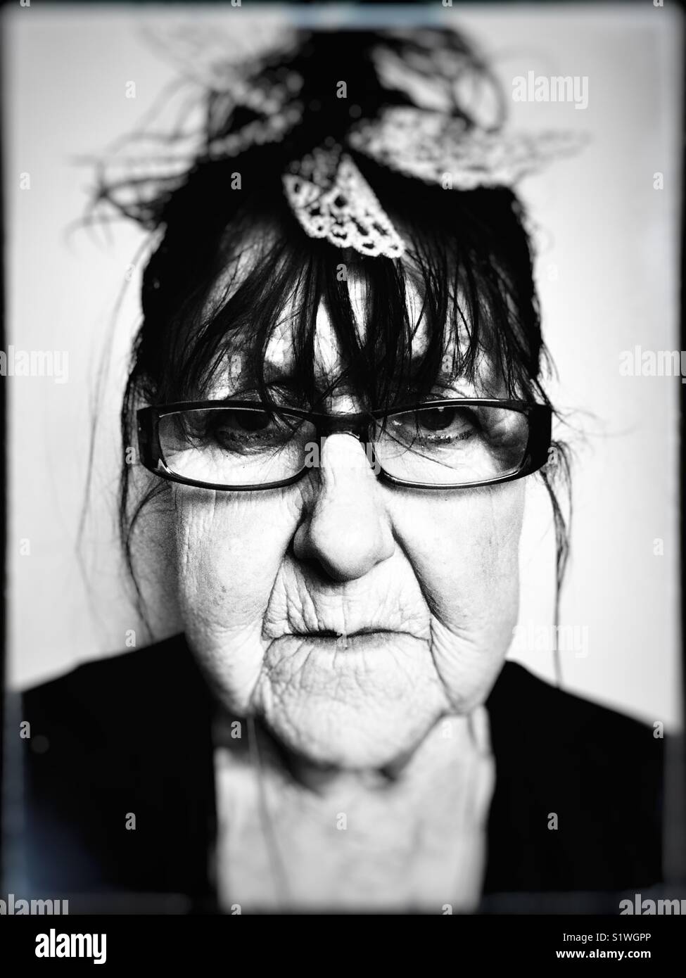 Femme de 80 ans - Image de stock capturée avec un smartphone