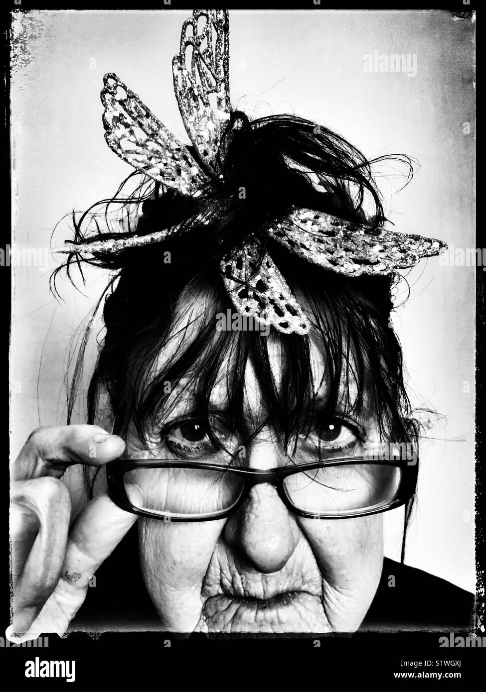 Femme de 80 ans - Image de stock capturée avec un smartphone