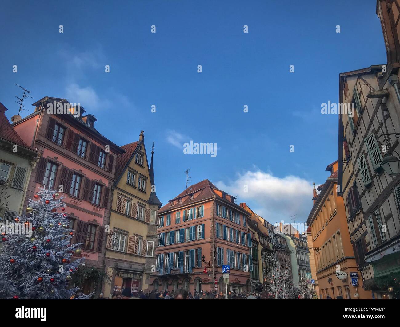 Colmar Alsace France hiver noël - Image de stock capturée avec un smartphone Colmar Alsace France hiver noël - Image de stock capturée avec un smartphone