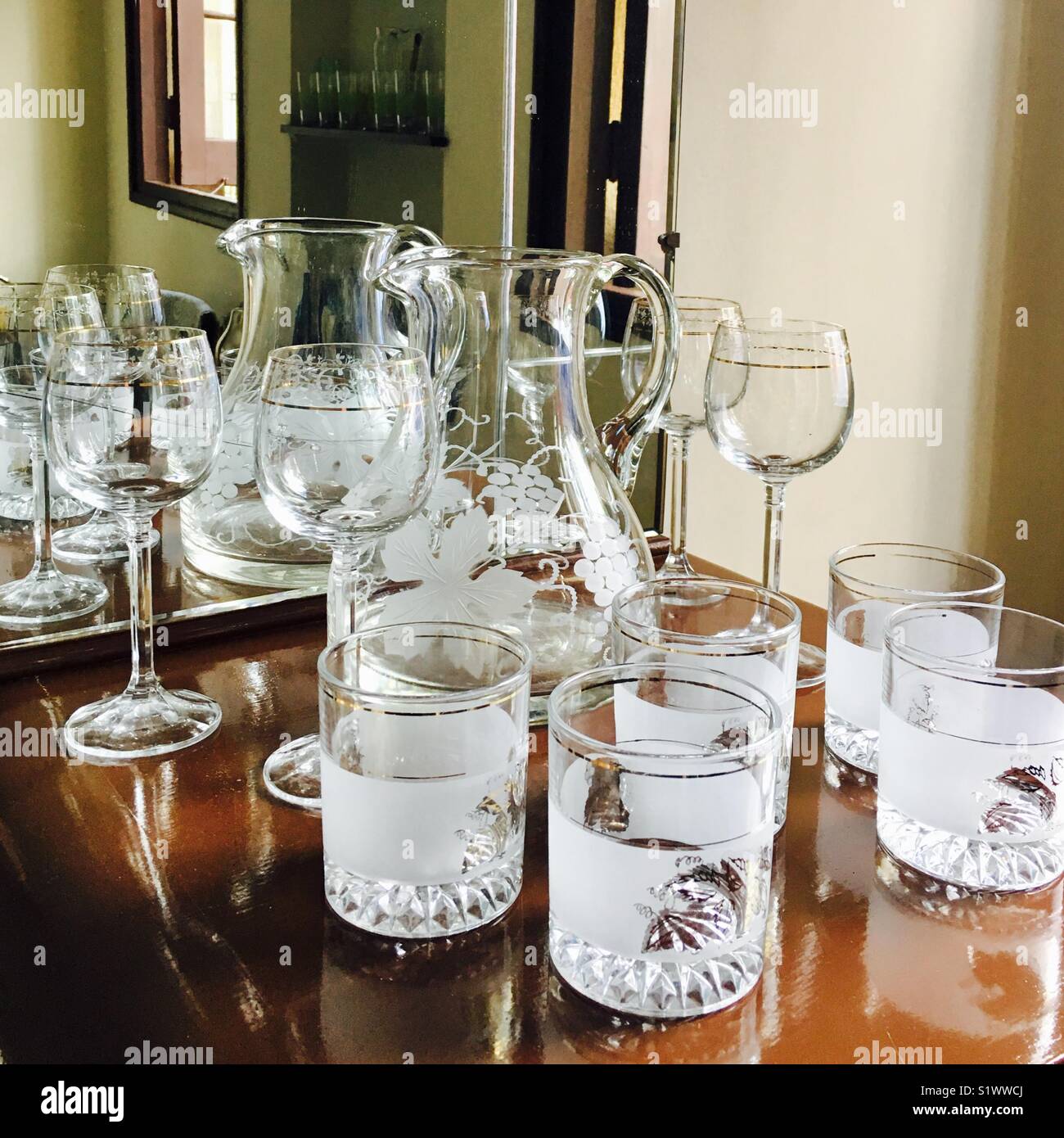 Verres anciens Banque D'Images