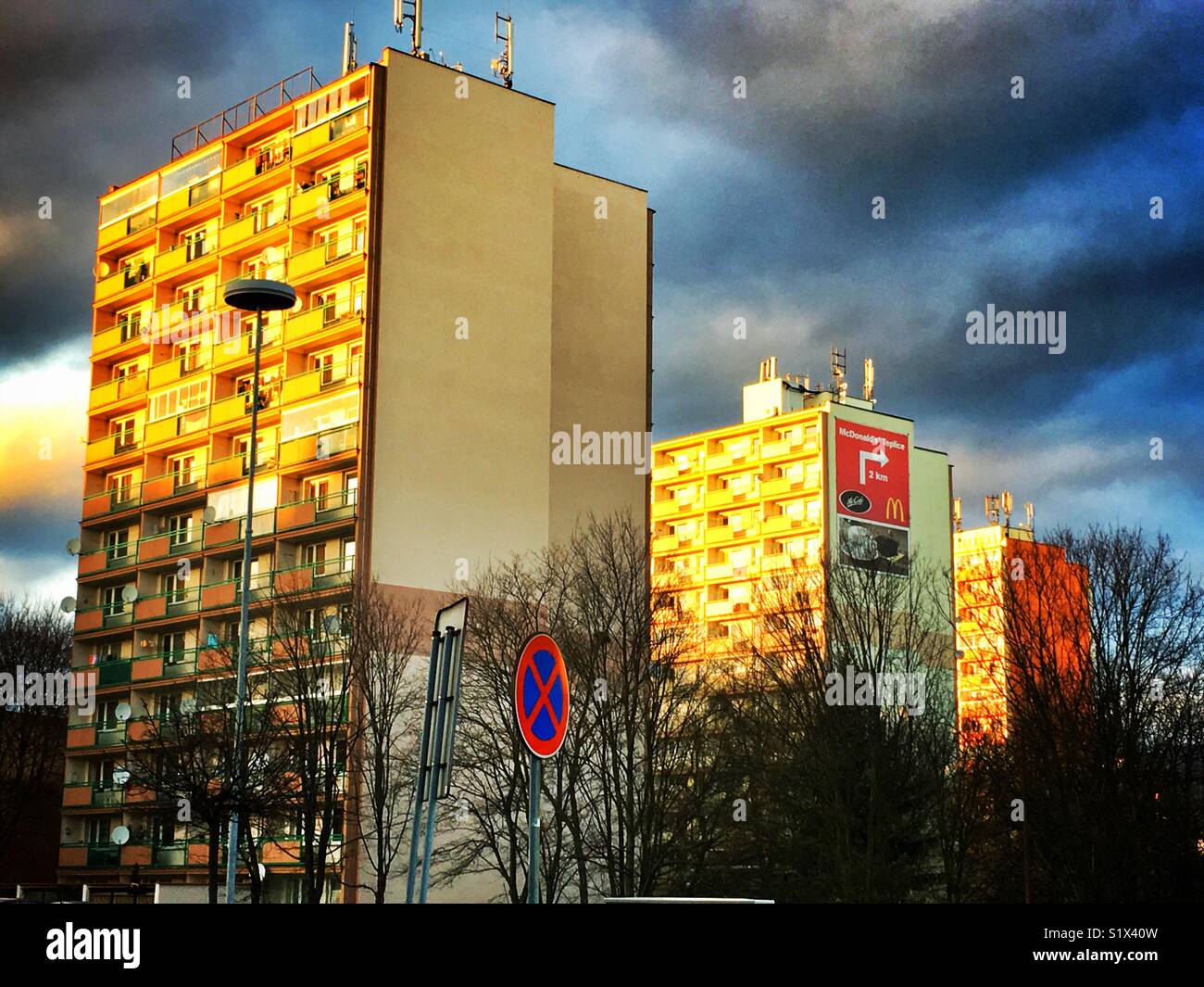 Housing Estate, Teplice, République Tchèque Banque D'Images