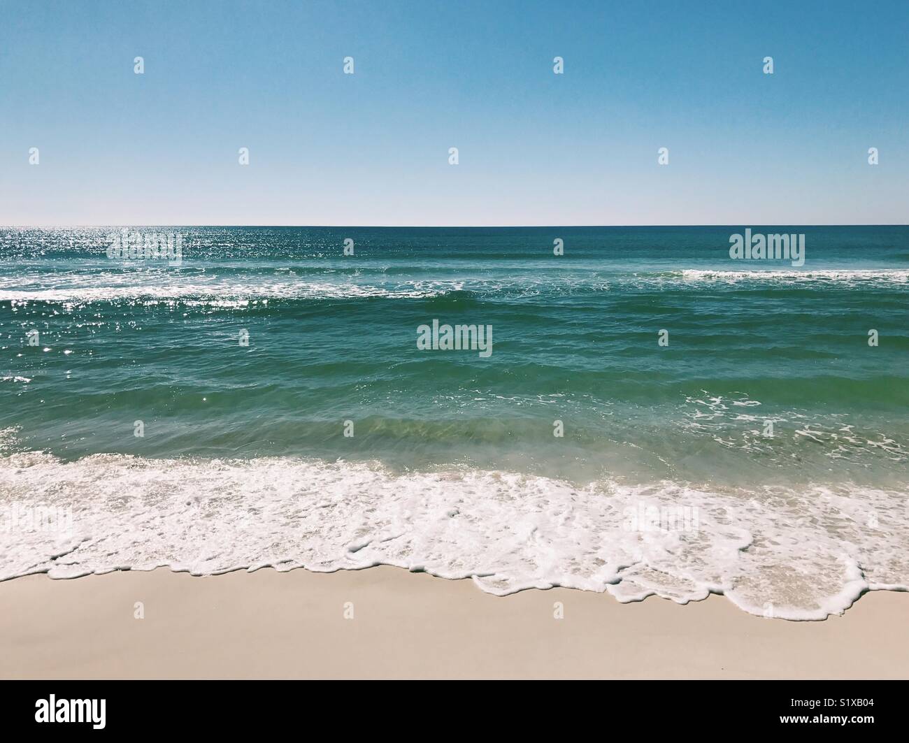 Le golfe du Mexique à partir de Rosemary Beach sur la Côte d'émeraude de la Floride, aux États-Unis. Banque D'Images