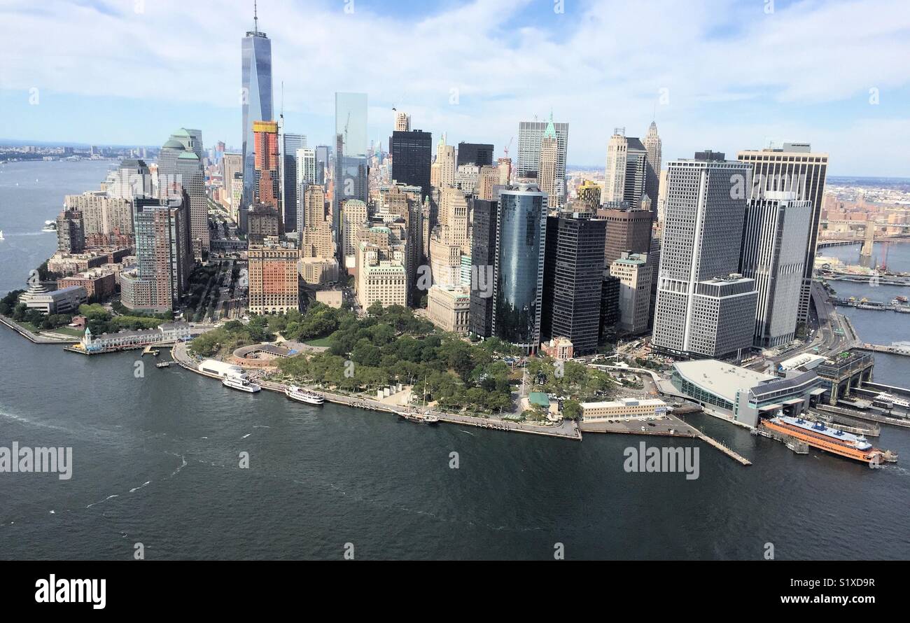 New York à partir de l'air - Image de stock capturée avec un smartphone