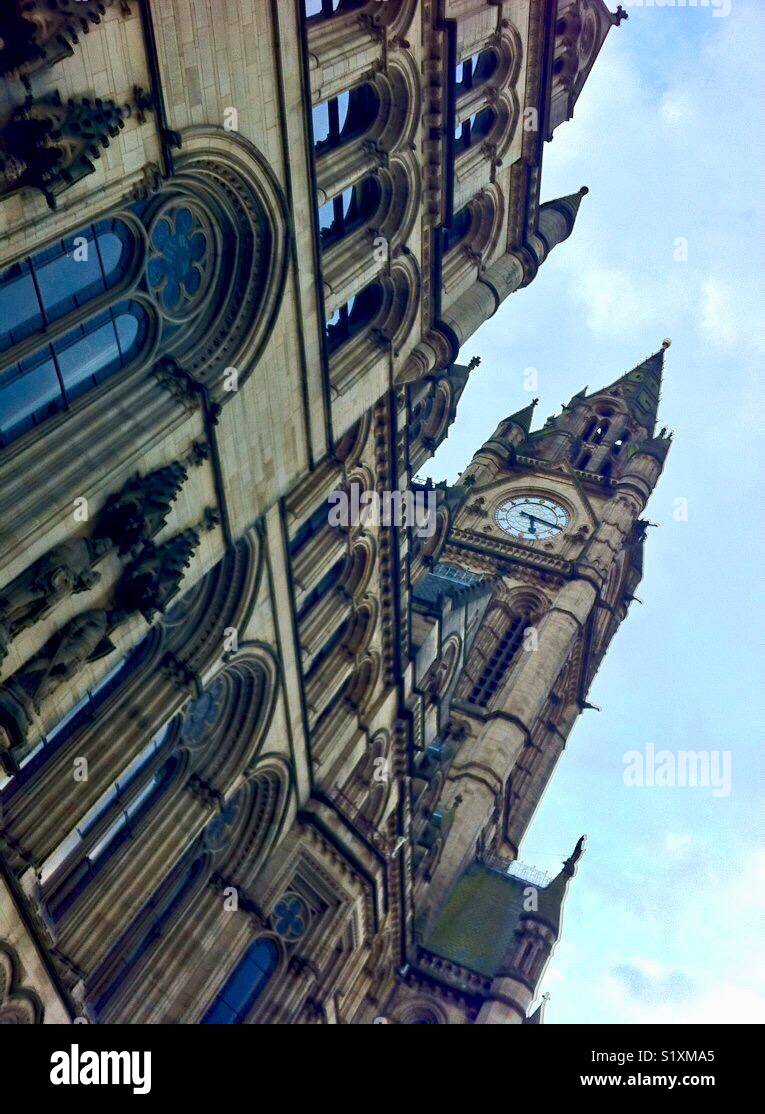 Hôtel de ville de Manchester - Image de stock capturée avec un smartphone