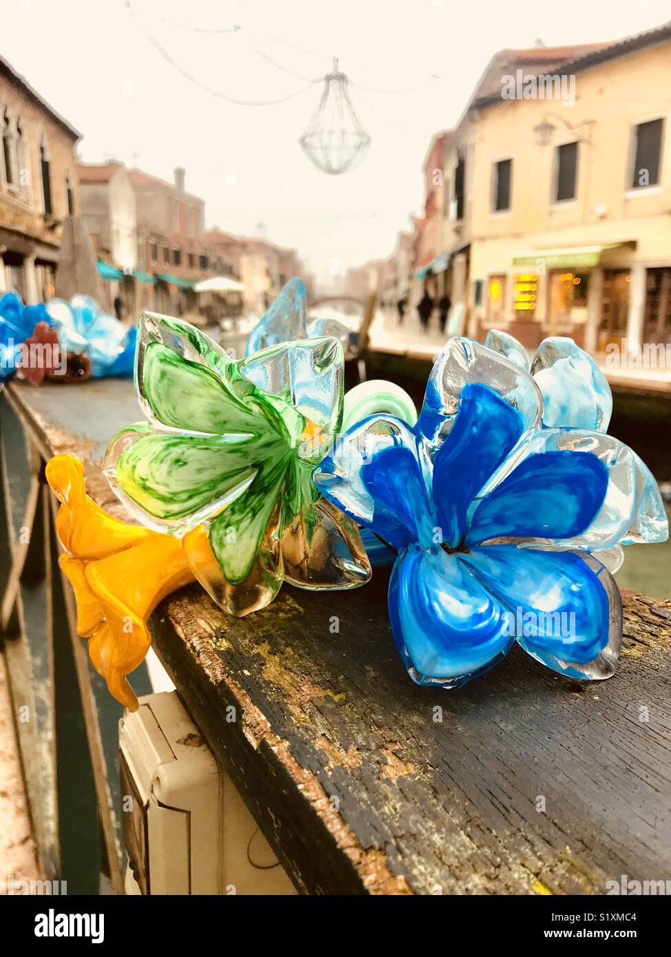 Bague En Verre De Murano Coloré - Pièce Unique Travail Manuel Italien, Taille 18