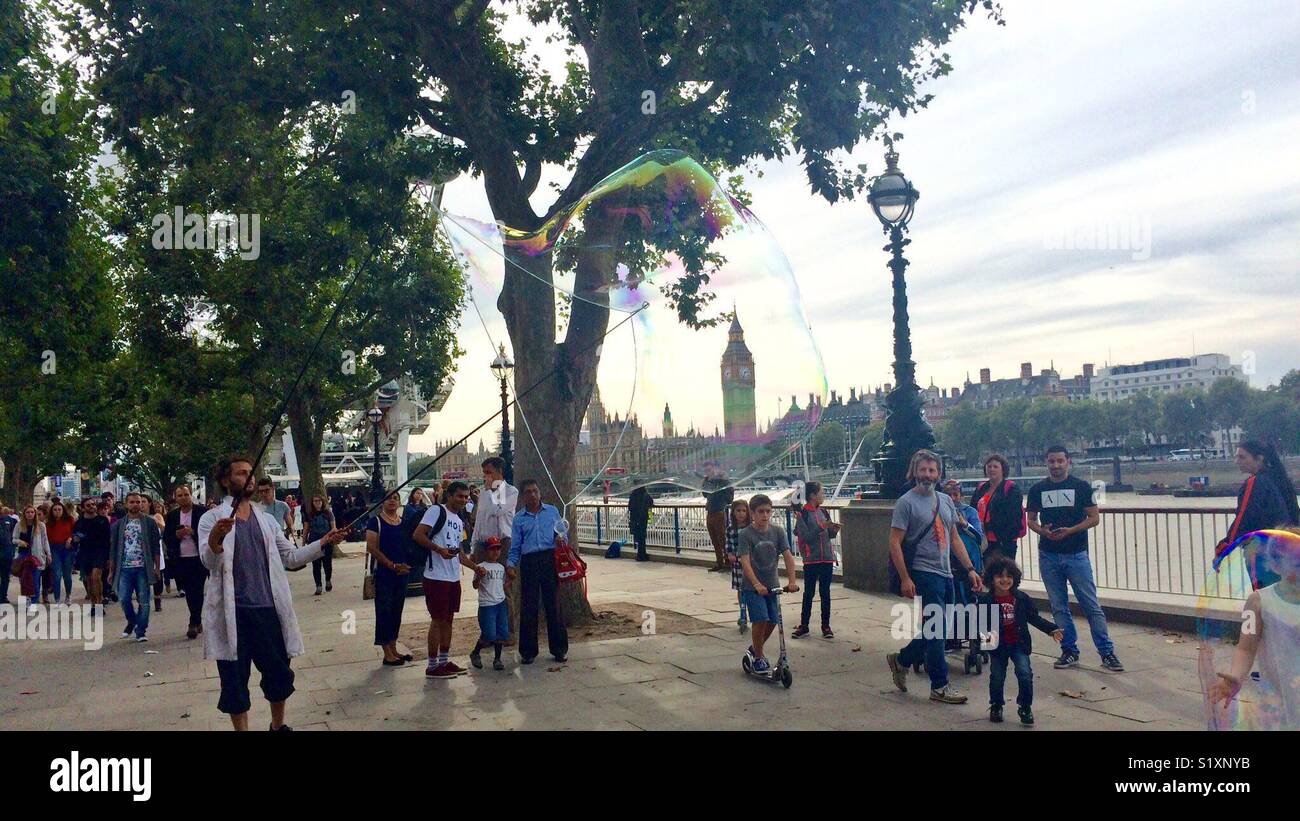 Bulle de Westminster, le Parlement, Southbank, Londres, 2017 Banque D'Images