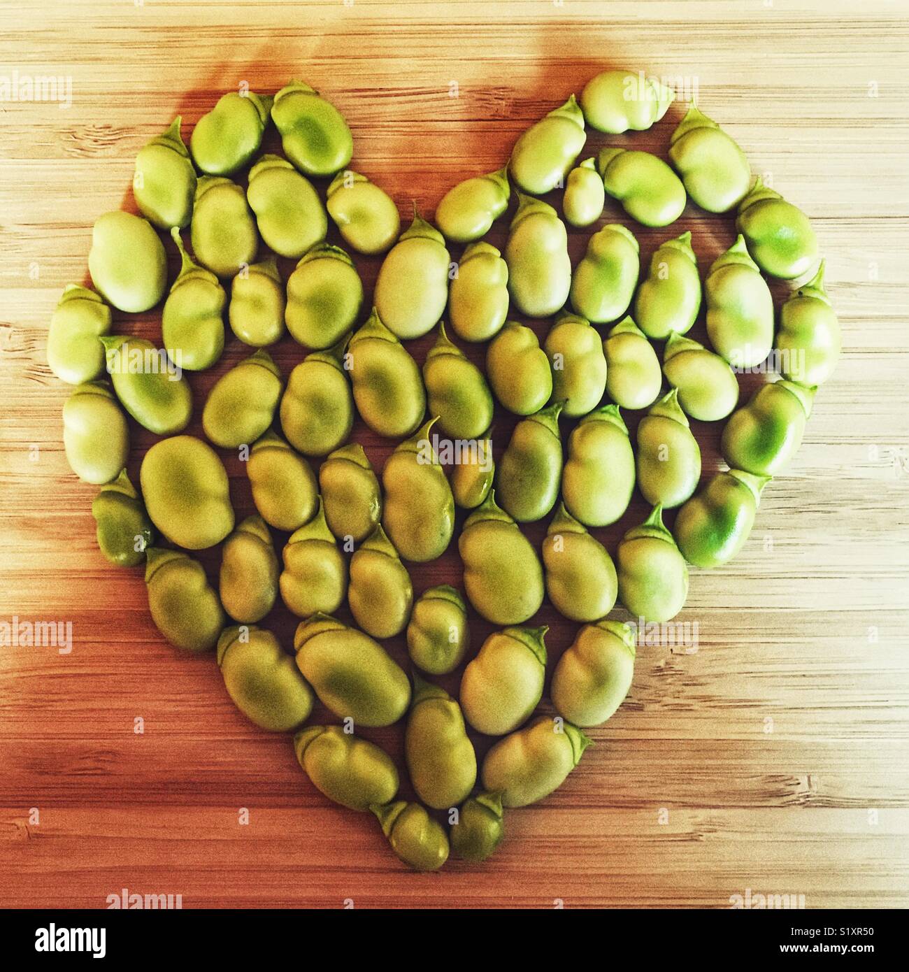 Les fèves en forme de coeur - Image de stock capturée avec un smartphone