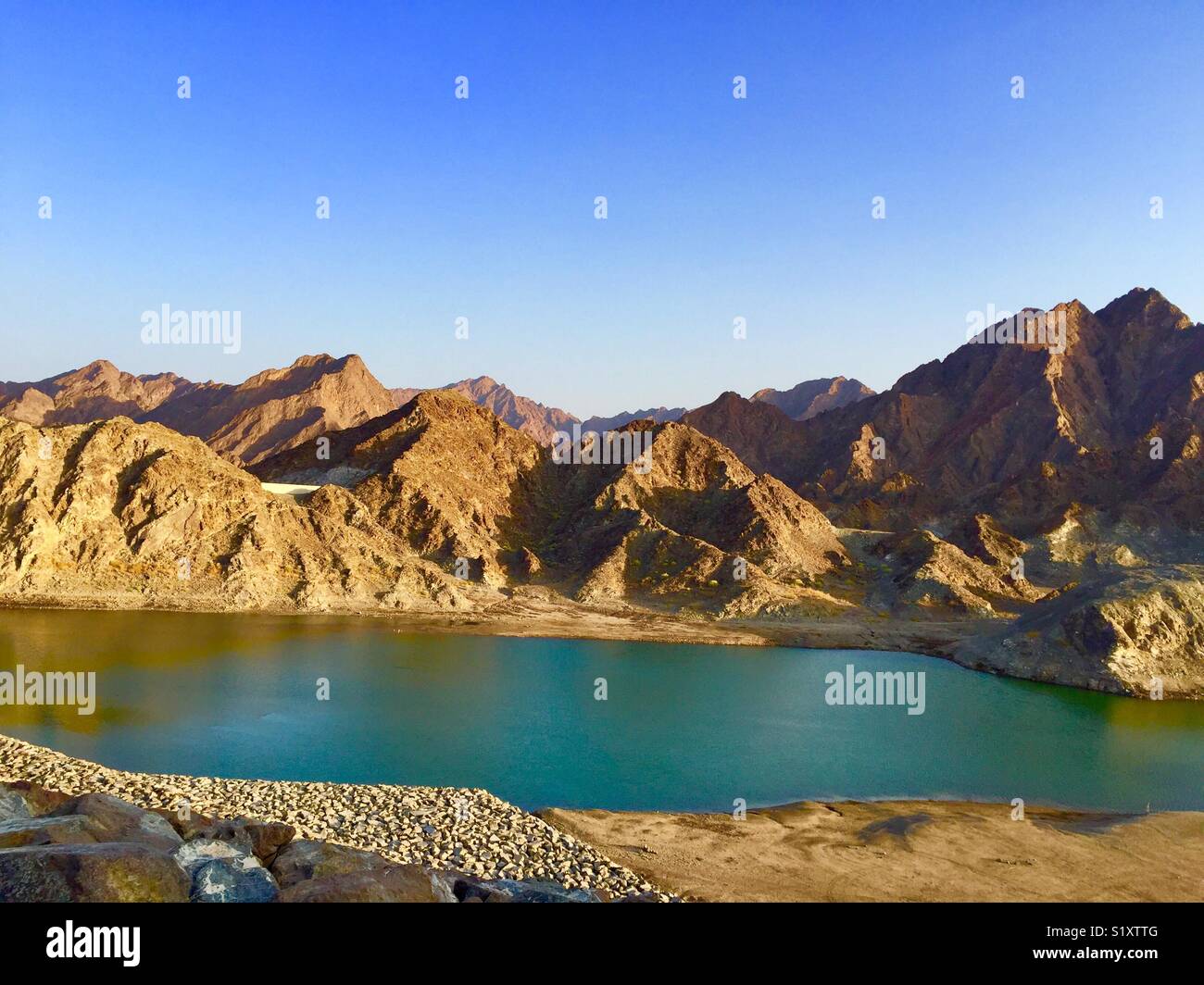 Barrage de Hatta à Al Ain Banque D'Images