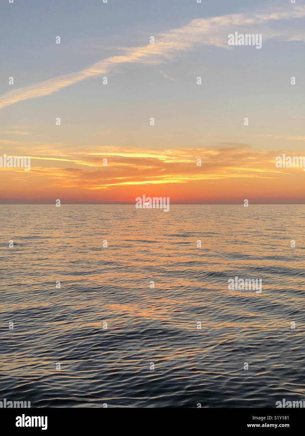 Coucher du soleil à Hernando Beach, Floride Banque D'Images