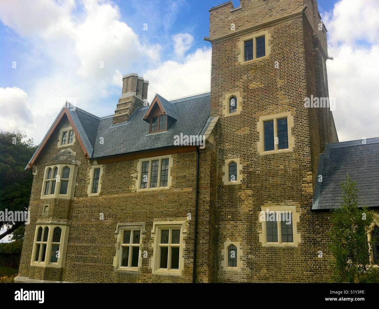 La Grange, Ramsgate, construit par l'architecte gothique Augustus Pugin comme sa maison familiale - Image de stock capturée avec un smartphone