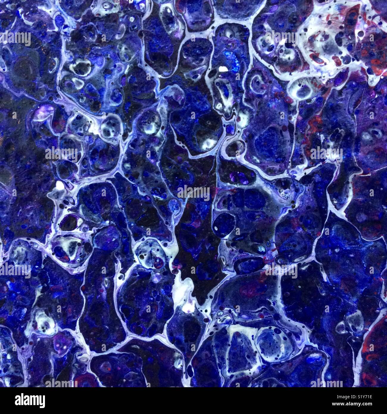 Les schémas de peinture bleu abstrait Banque D'Images