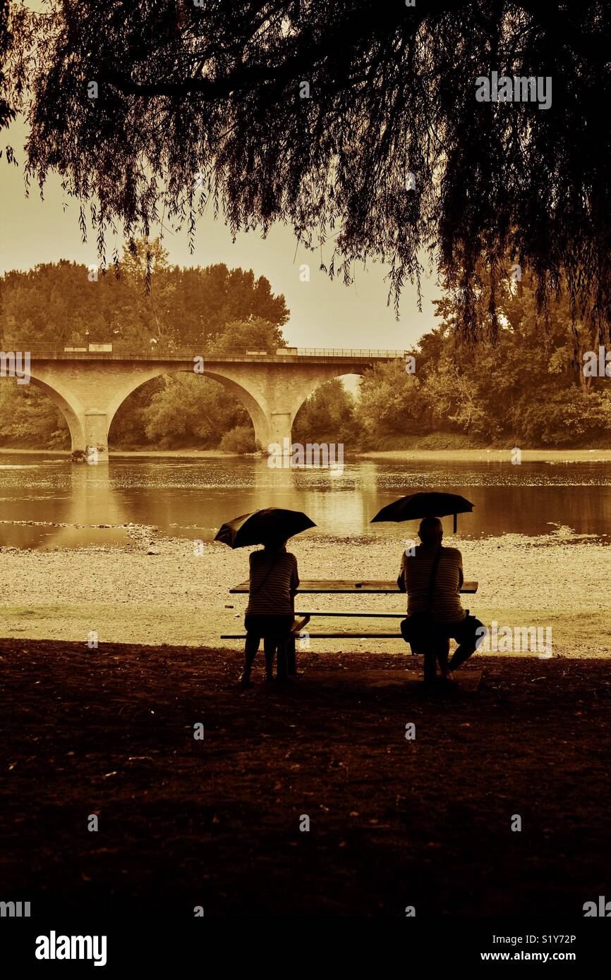 En vacances dans la pluie Banque D'Images
