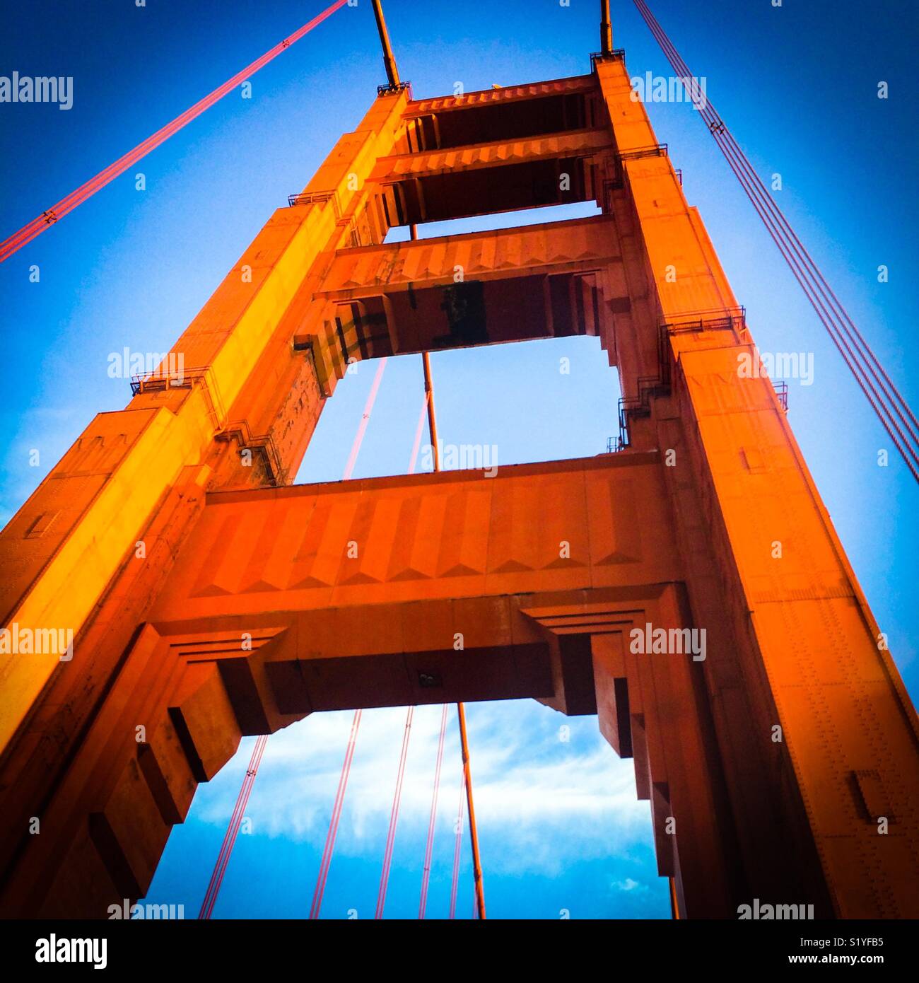 Le Golden Gate Bridge, San Francisco, Californie, USA - Image de stock capturée avec un smartphone