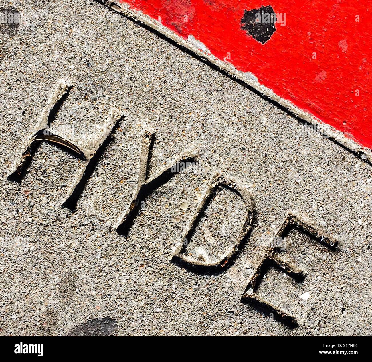 Signalisation de Hyde Street. San Francisco, California, USA - Image de stock capturée avec un smartphone