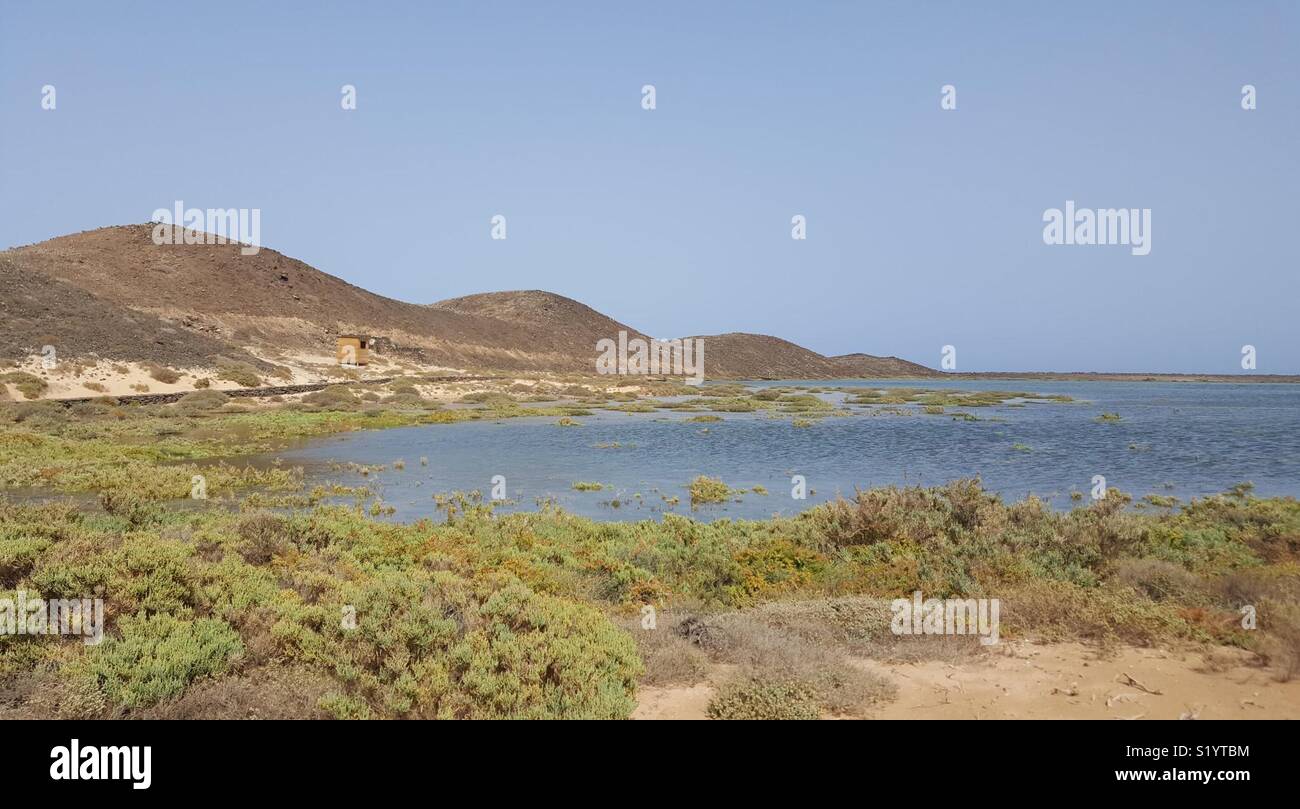 Blue Lagoon sur l'île de Lobos Banque D'Images