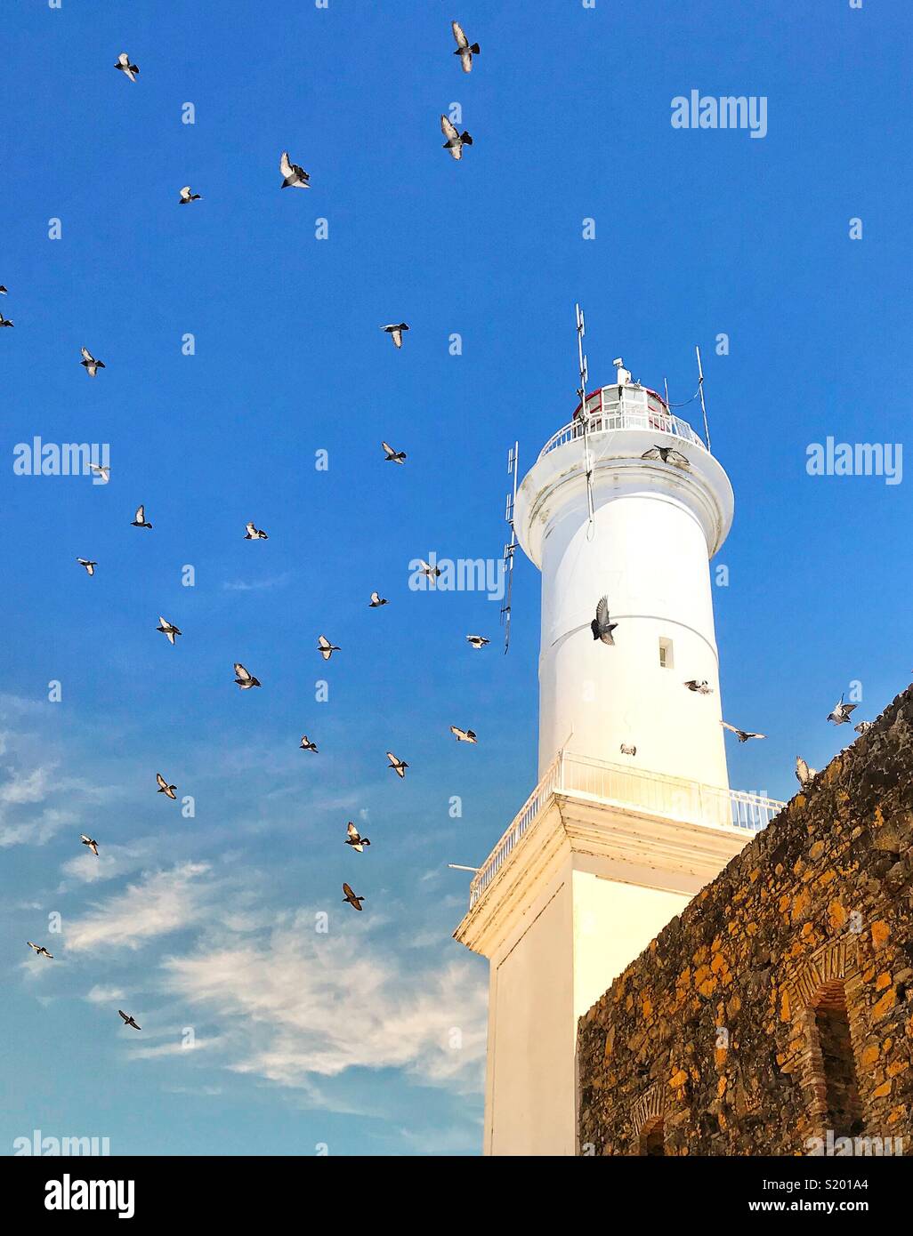 Leuchtturm à Colonia, Uruguay - Image de stock capturée avec un smartphone