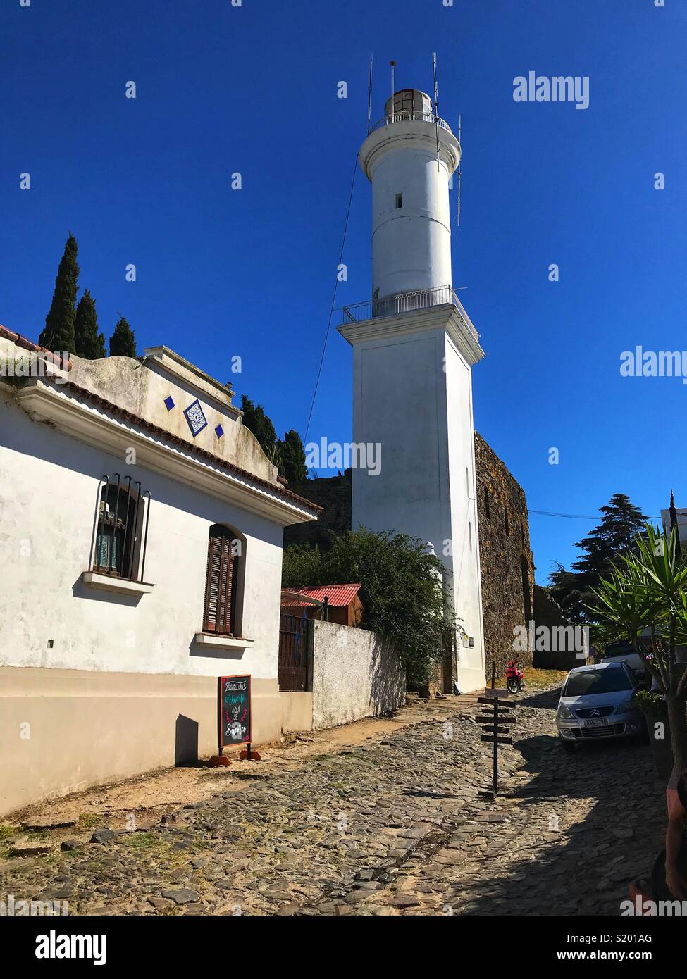 Leuchtturm à Colonia, Uruguay - Image de stock capturée avec un smartphone