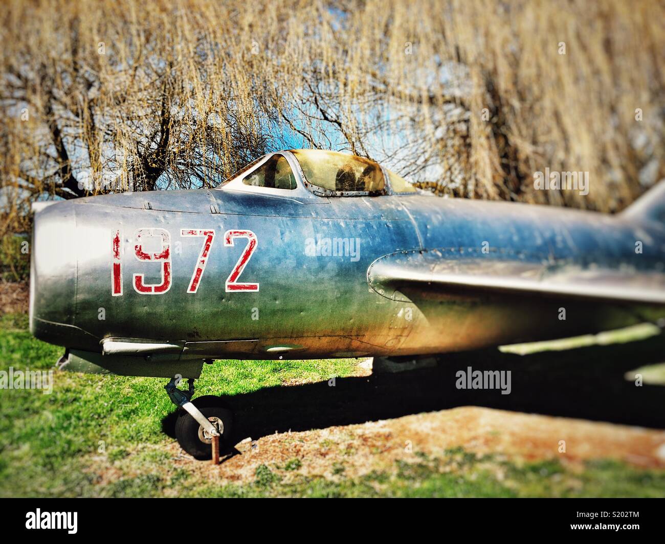Mig-15 avions de combat à réaction de l'ère soviétique - Image de stock capturée avec un smartphone