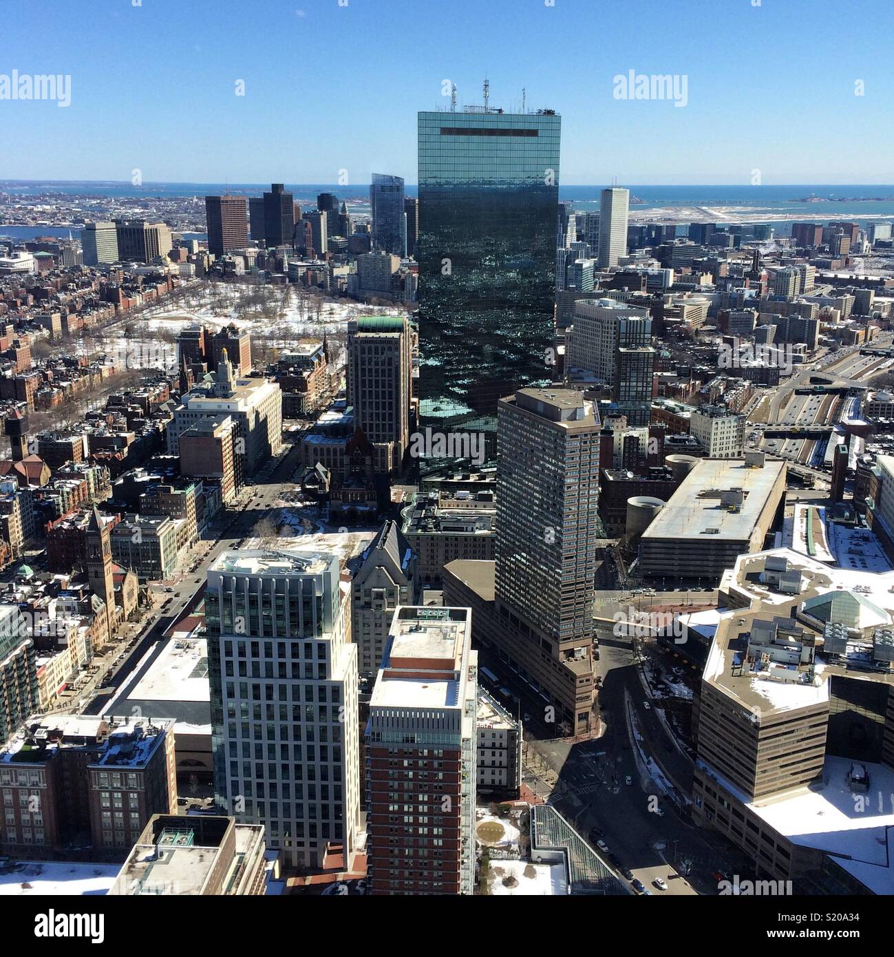 Une vue de l'Observatoire Skywalk, Prudential Center, Boston, Massachusetts, United States Banque D'Images