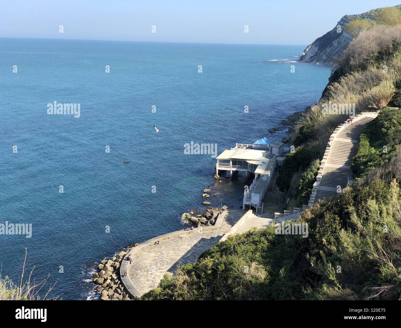 Vue côtière, Ancône, région des Marches, Italie Banque D'Images