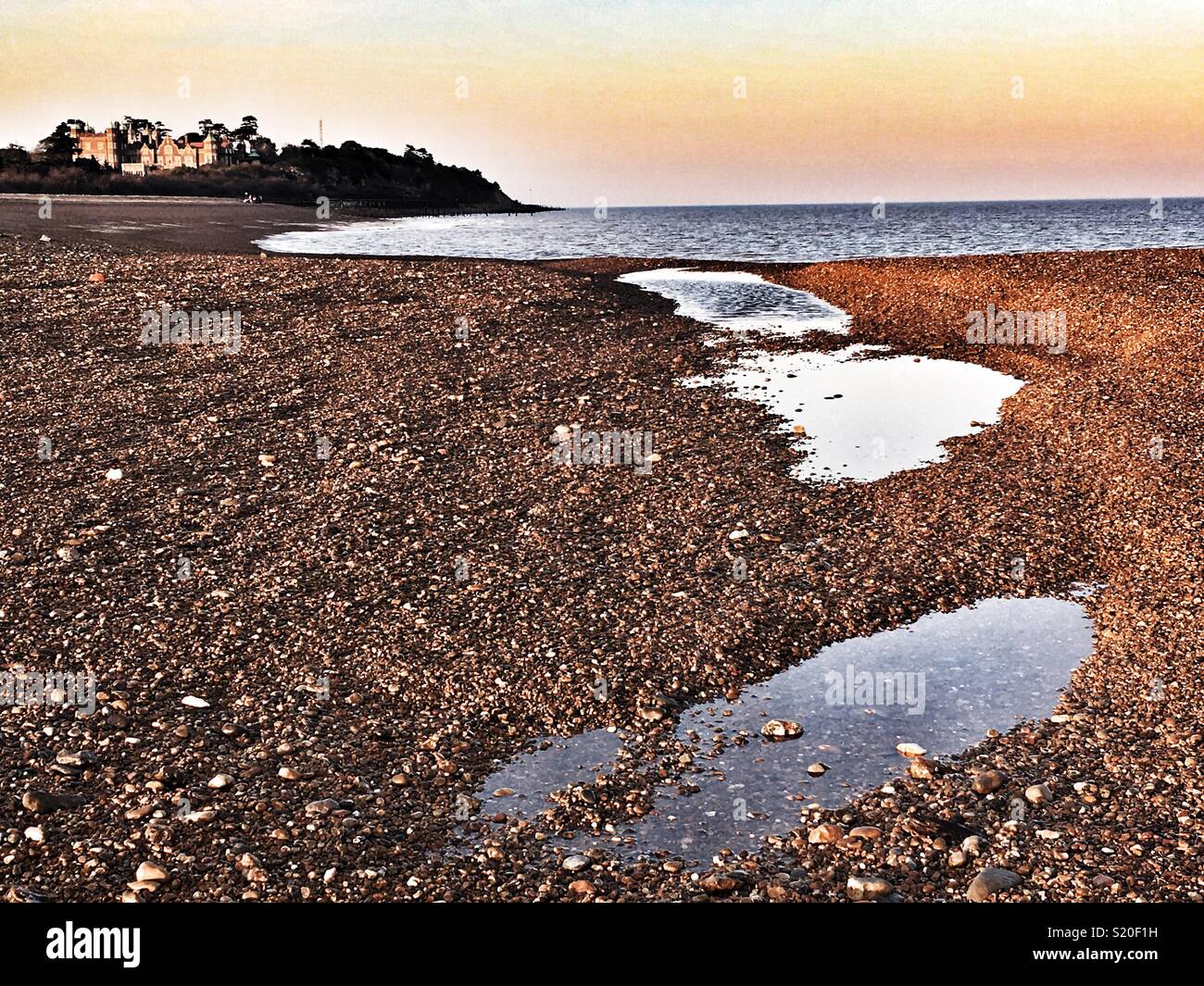 Bawdsey Manor sur la côte du Suffolk où en 1937 Robert Watson Watt a aidé à développer le radar et en 1940 RAF Bawdsey est devenue la première station radar opérationnel dans le monde. Banque D'Images