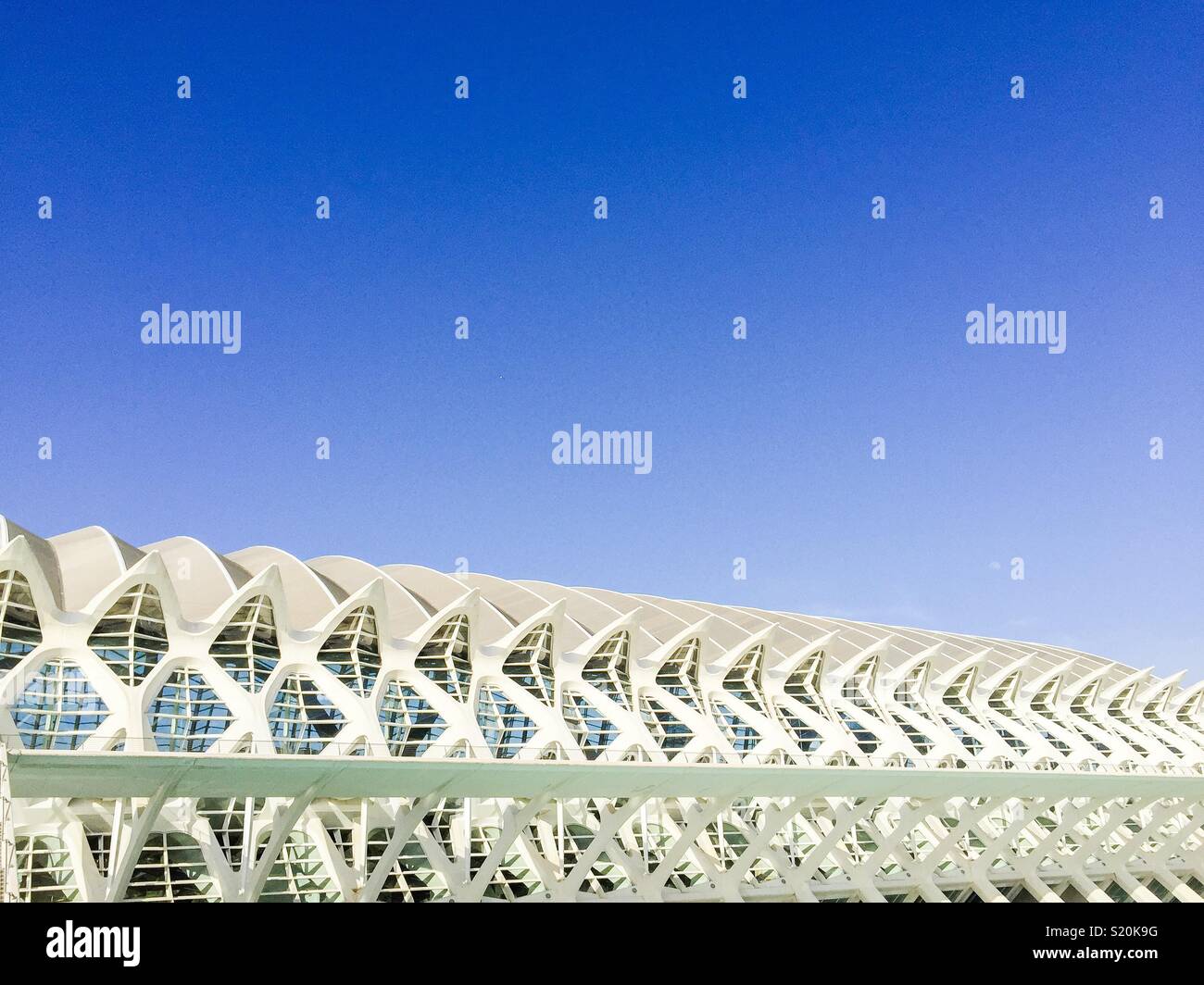 Musée Principe Felipe Santiago Calatrava à Valence, Espagne - Image de stock capturée avec un smartphone