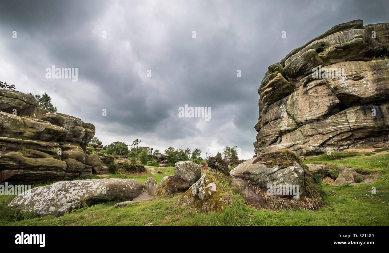 Brimham Rocks, Yorkshire du Nord Banque D'Images