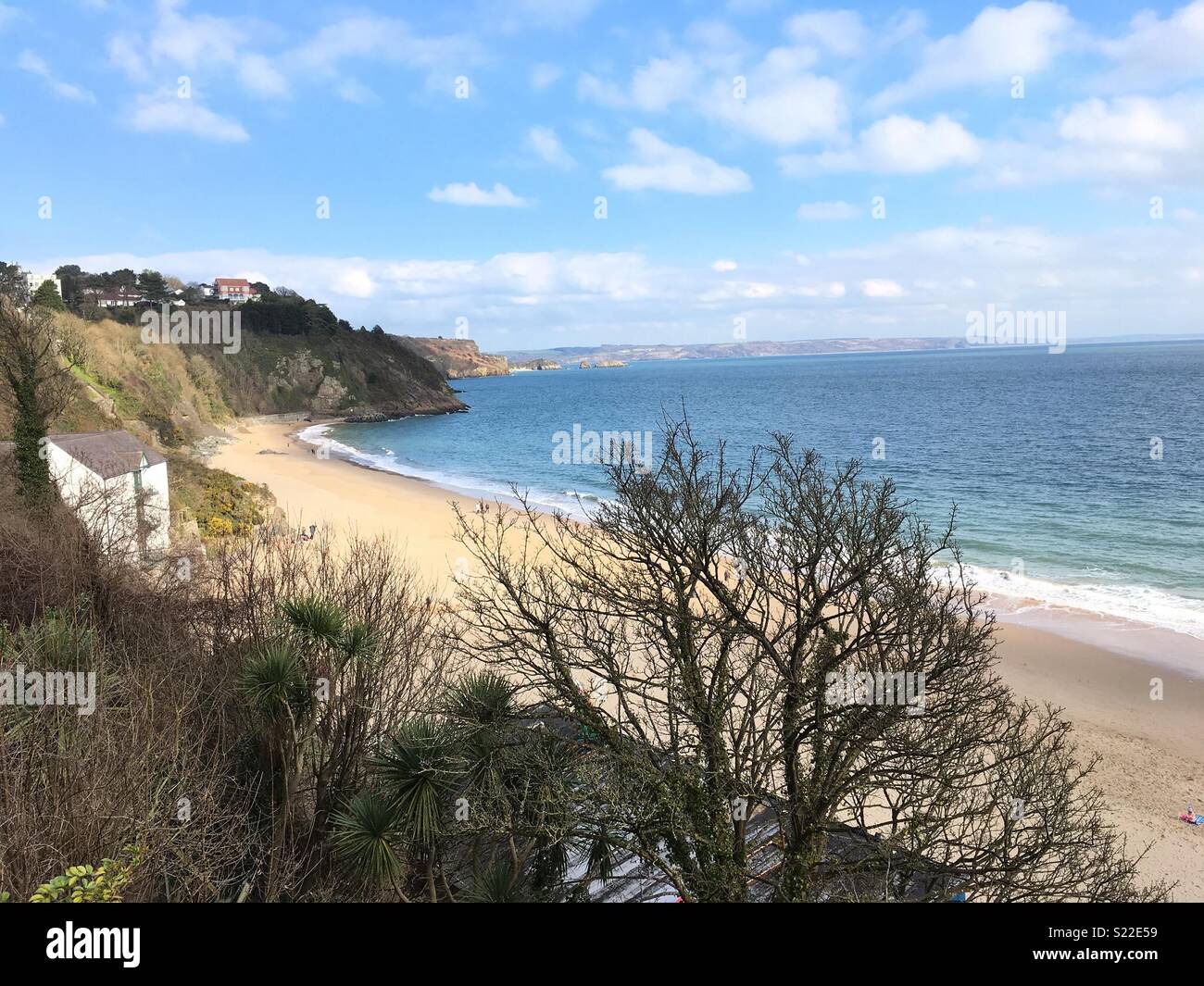 Belle Côte Sud du Pays de Galles à Tenby. Banque D'Images