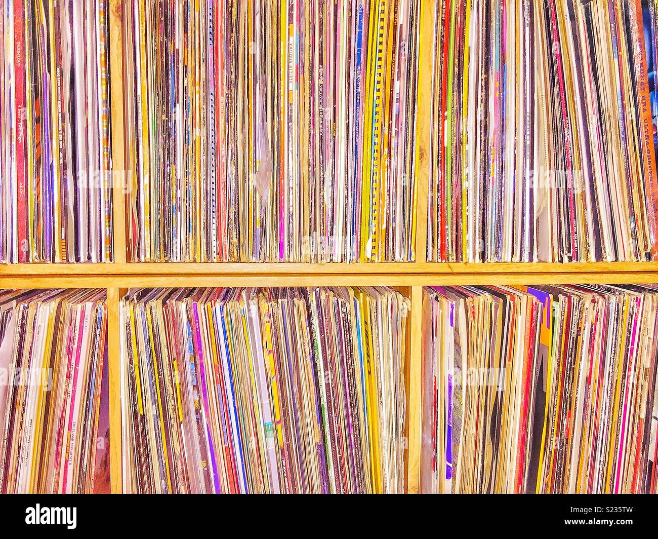 Albums de vinyle Banque D'Images