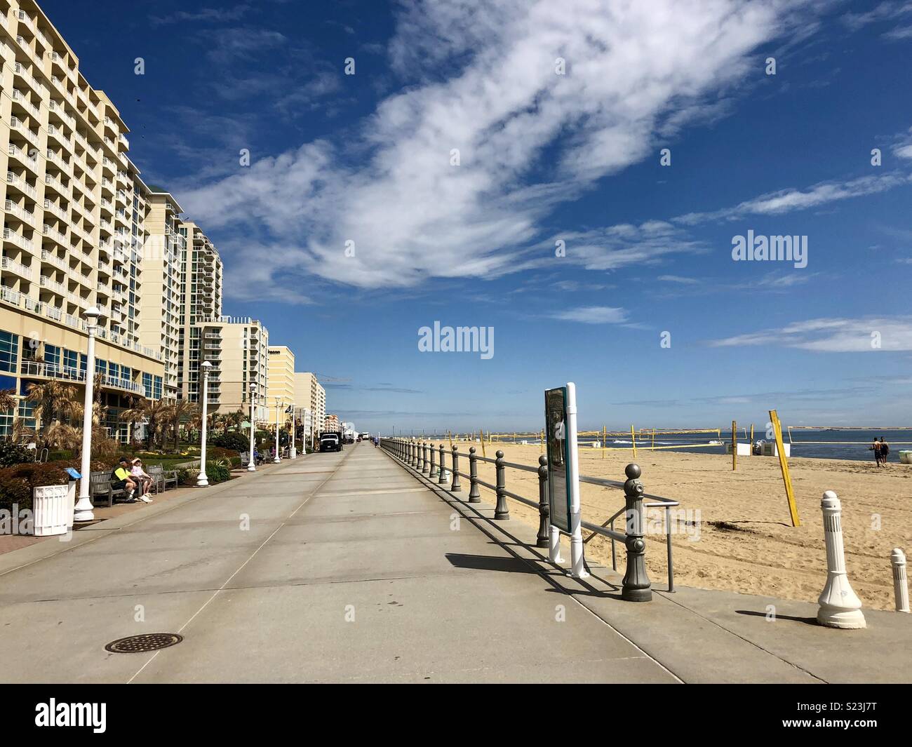 La promenade de Virginia Beach, Virginia, USA Banque D'Images