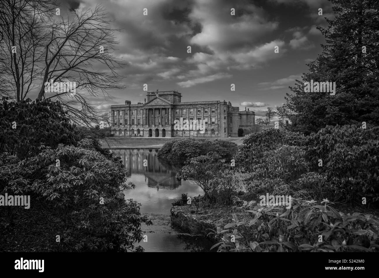 Lyme Park noir et blanc Banque D'Images