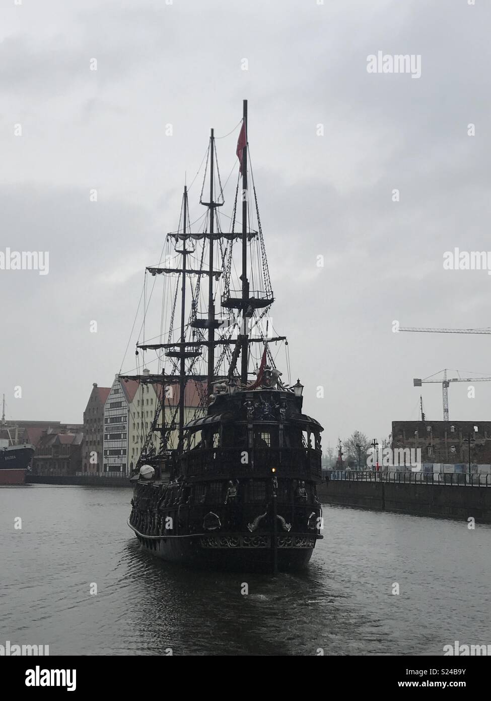 La perle noire à Gdańsk prendre avec l'iPhone 7 Plus Banque D'Images