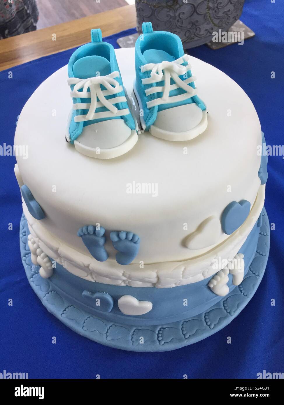 Gateau De Bapteme Pour Garcons De Bebe Photo Stock Alamy