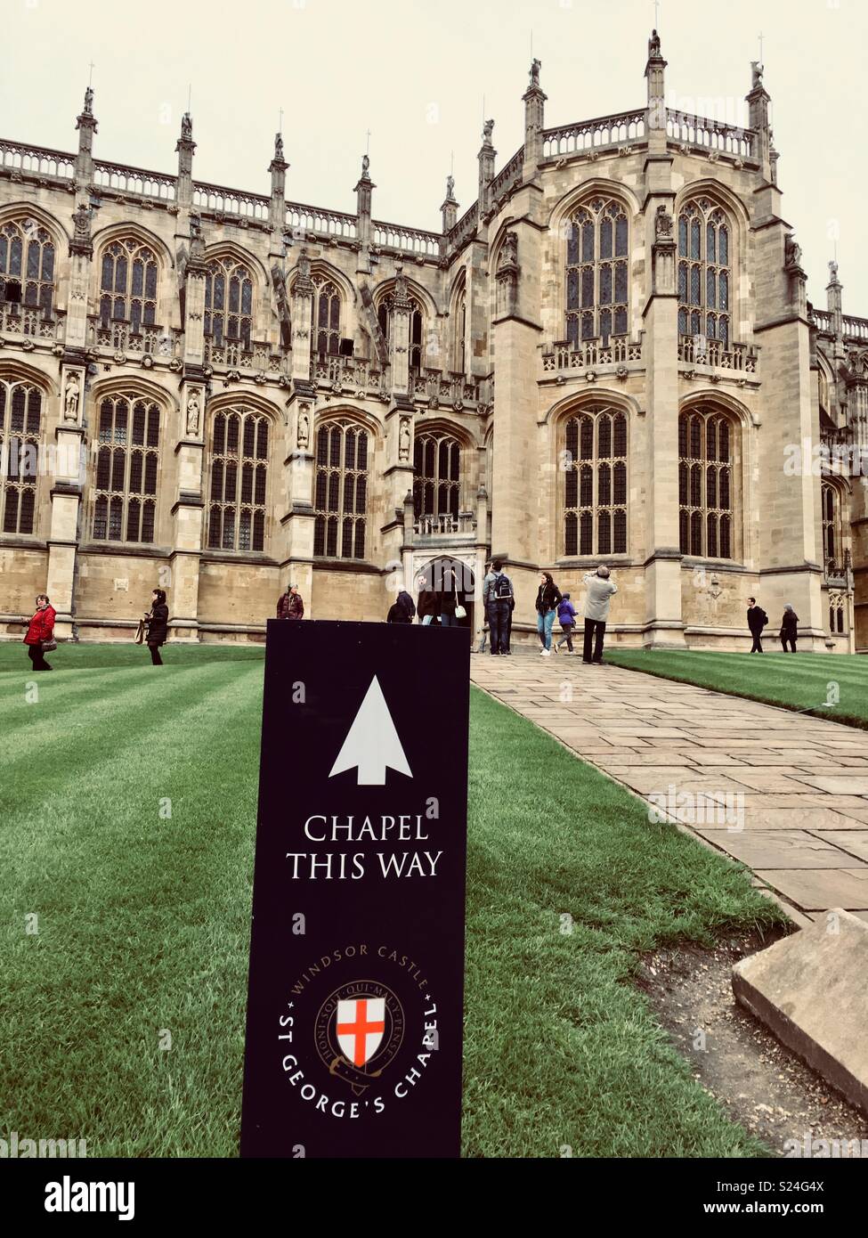 Chapelle Saint George's, le château de Windsor, en Angleterre, Royaume-Uni - Image de stock capturée avec un smartphone