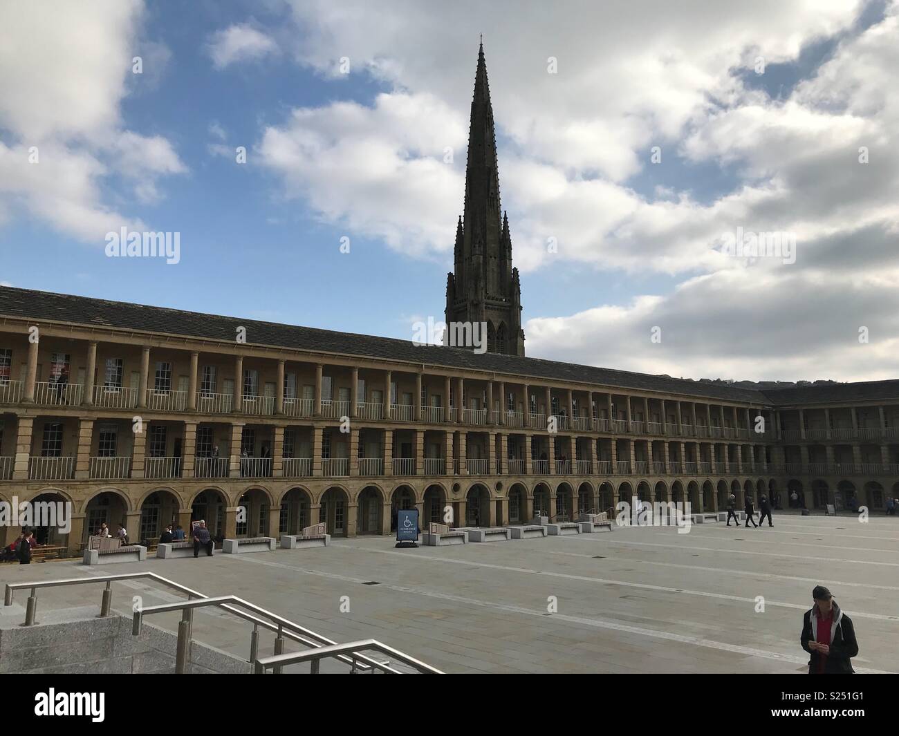 Pièce Hall à Halifax, West Yorkshire. Banque D'Images