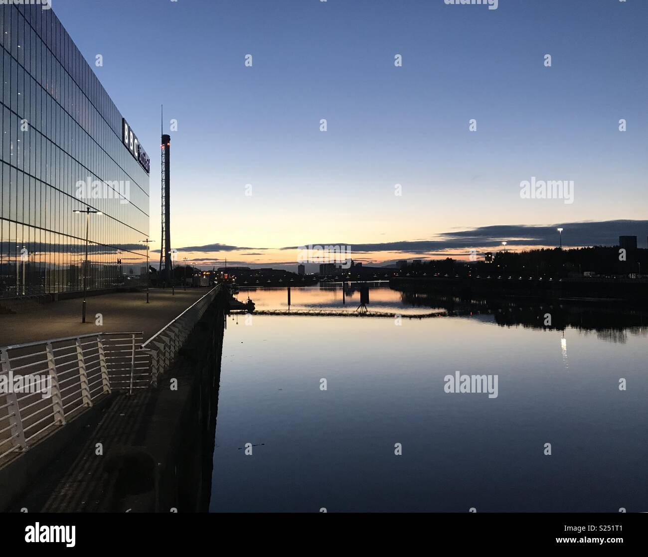 Coucher du soleil sur le Clyde Banque D'Images