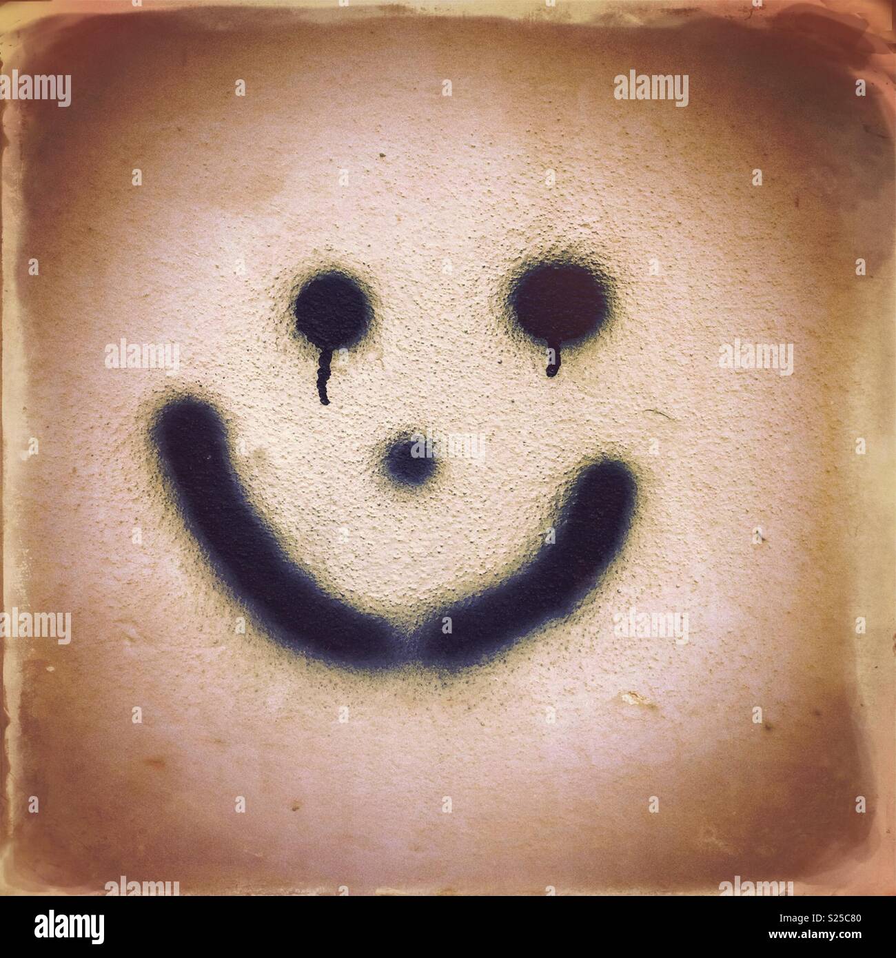 Graffiti smiley Banque D'Images