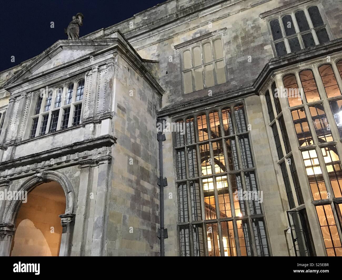 Bonne nuit Wiston House, West Sussex - Image de stock capturée avec un smartphone