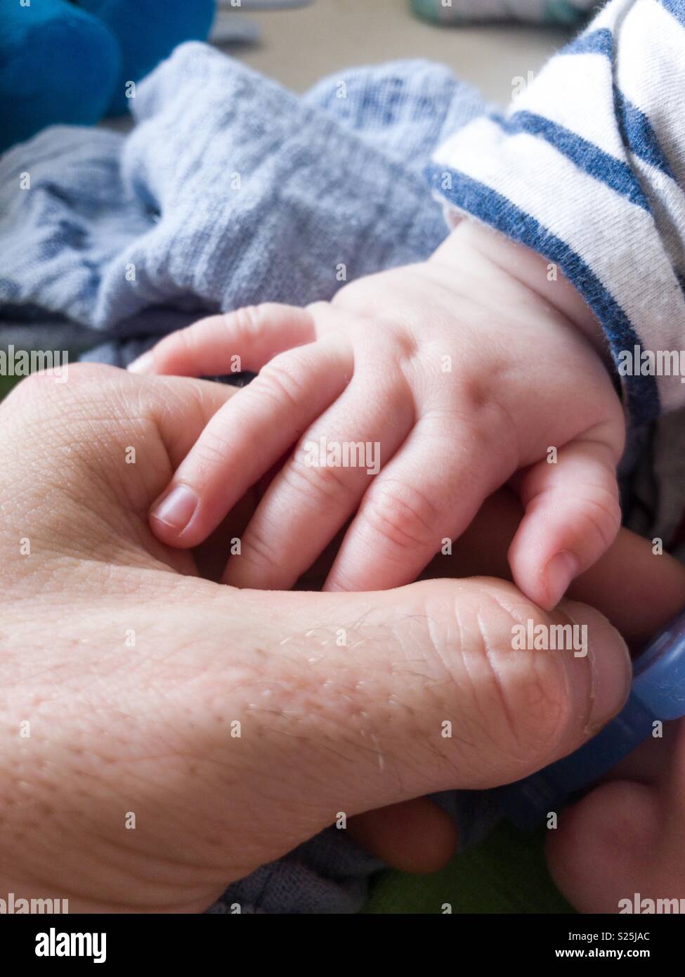 Little Boy holding père part Banque D'Images