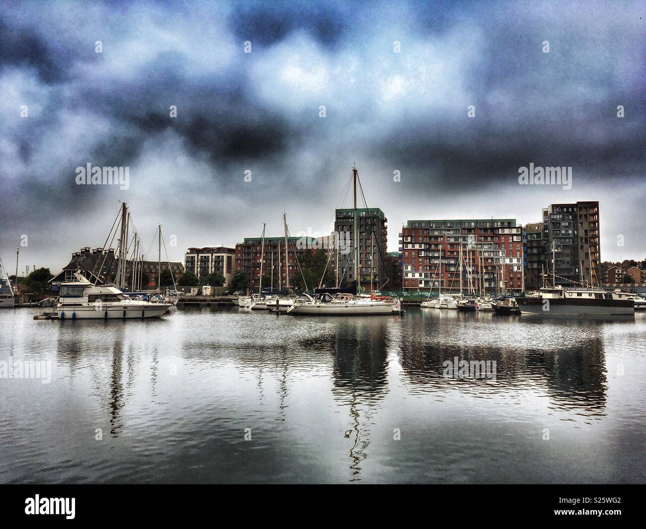 Ipswich Suffolk Angleterre Stoke Quay - Image de stock capturée avec un smartphone