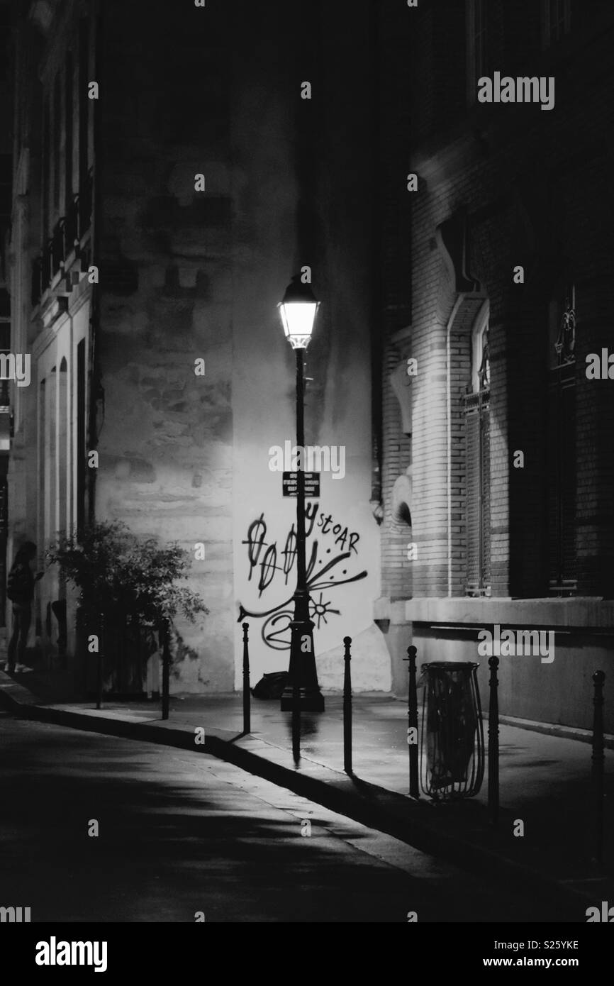 Promenade en soirée à Paris Banque D'Images