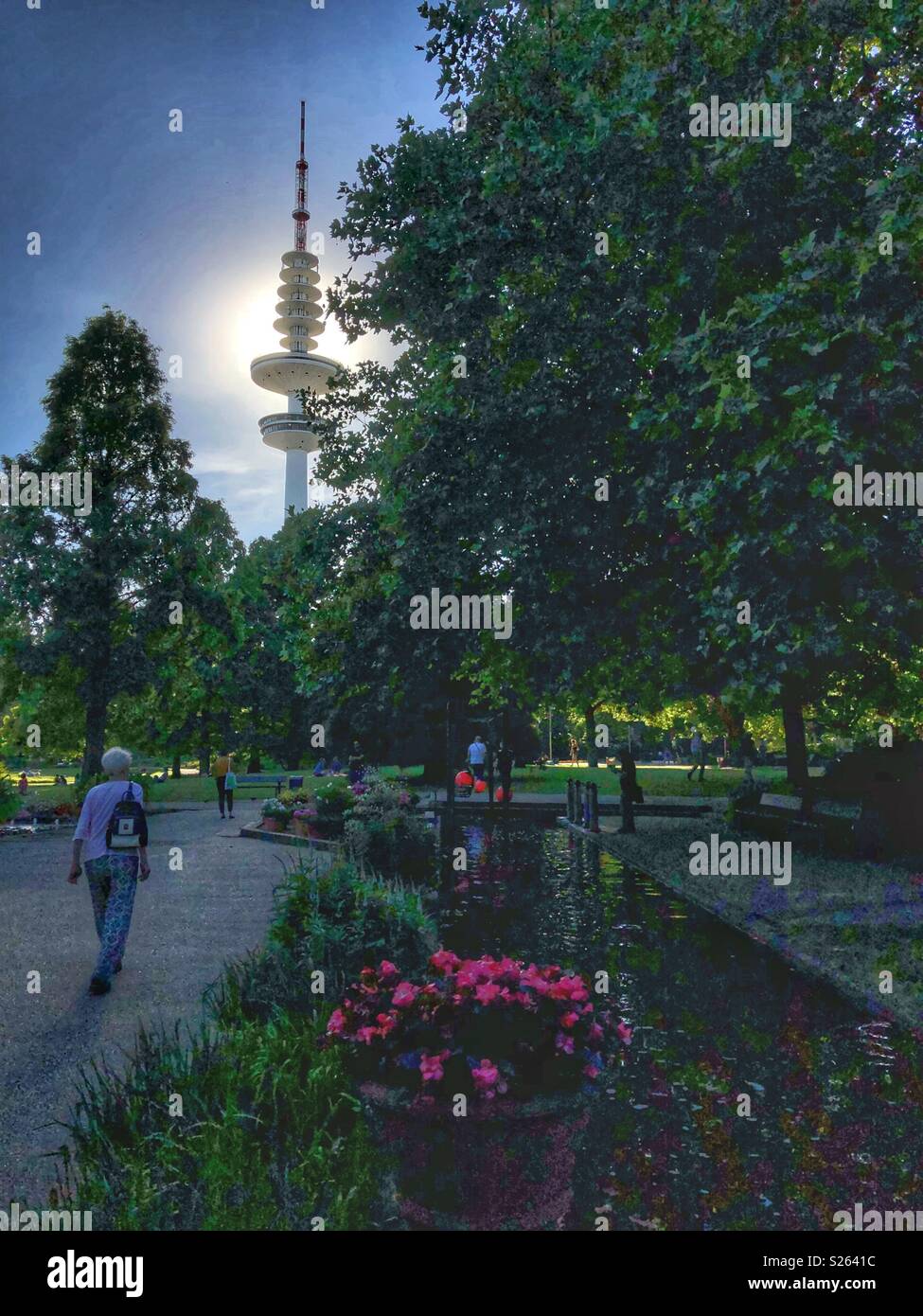 Parc Planten un Blomen, un parc de la ville de Hambourg en Allemagne. Banque D'Images