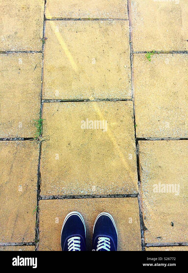 Jardin patio. Liverpool, Royaume-Uni. Banque D'Images