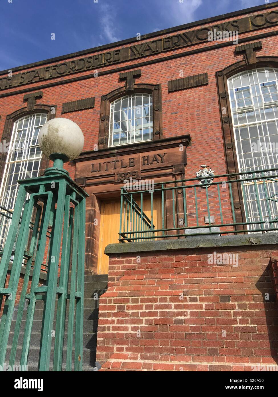 Style Art déco station de pompage d'eau, l'Afrique du Staffordshire Waterworks Company, à peu de foin, entre Lichfield et Sutton Coldfield Banque D'Images