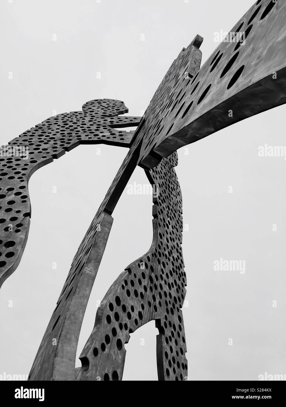 L'homme molécule vu du dessous Banque D'Images