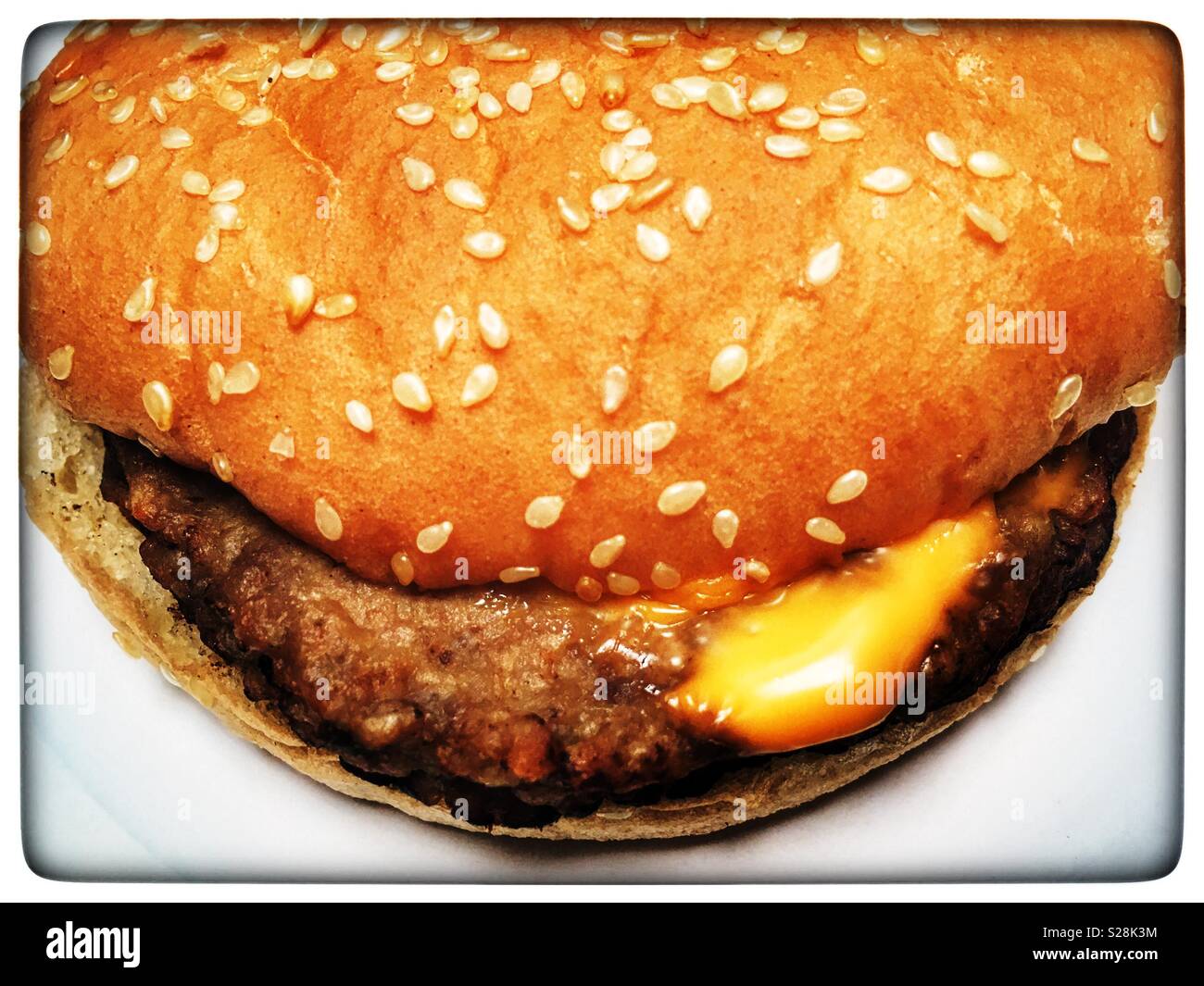 Hamburger au fromage - Image de stock capturée avec un smartphone