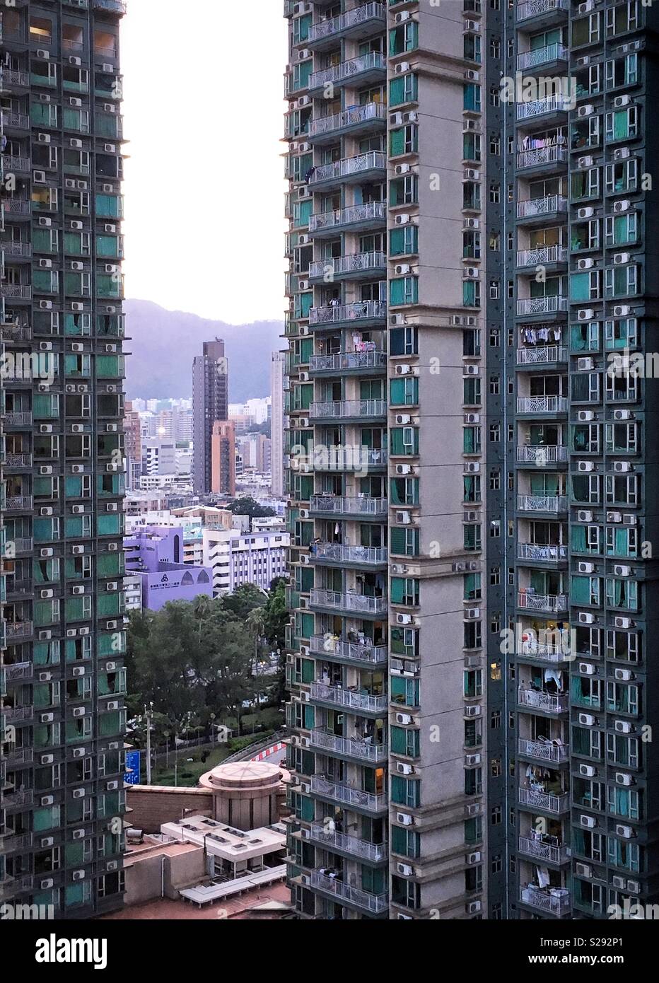 Immeuble gratte-ciel de Hong Kong - Image de stock capturée avec un smartphone