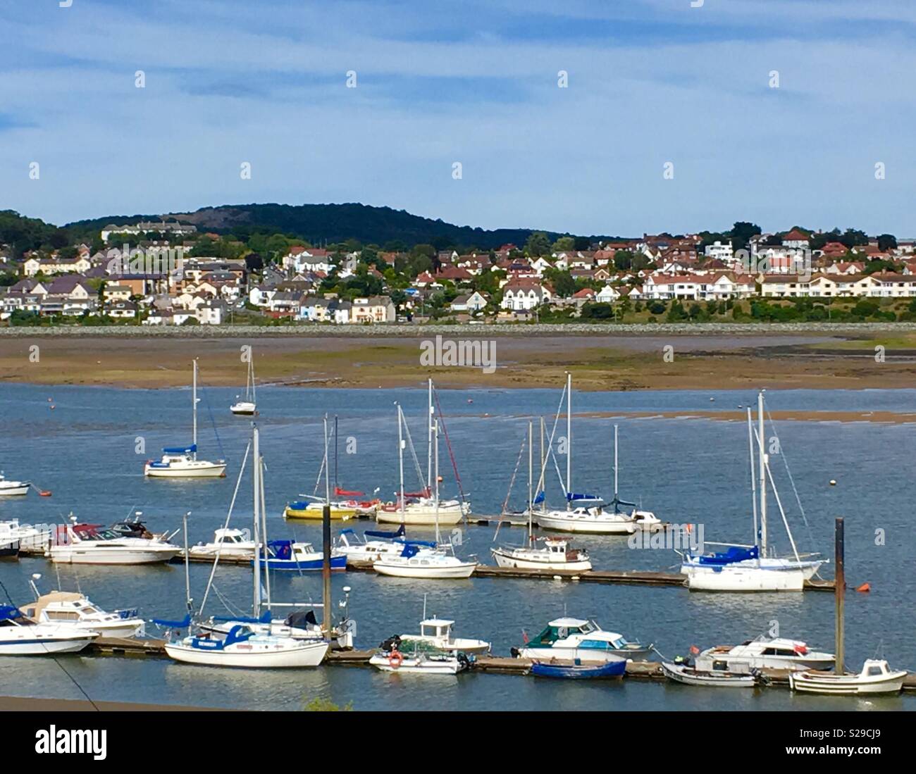 Bateaux à la rivière Conwy, au nord du Pays de Galles Banque D'Images