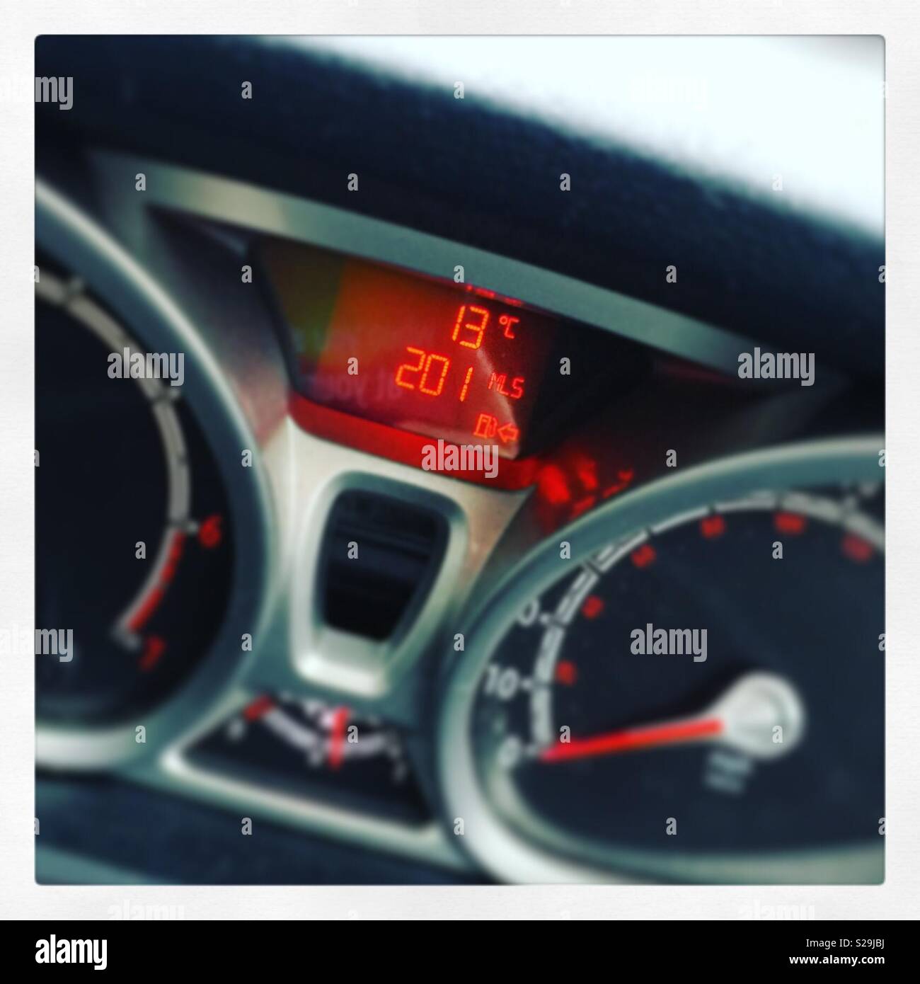 Indicateur de température voiture Banque D'Images